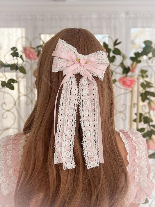 Lace & Ribbon Hair Bow